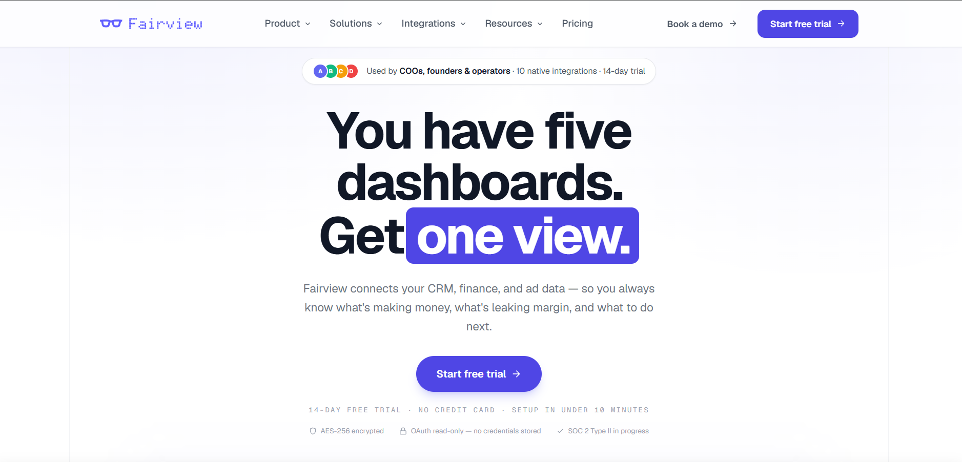 Fairview — Operating Intelligence Platform screenshot